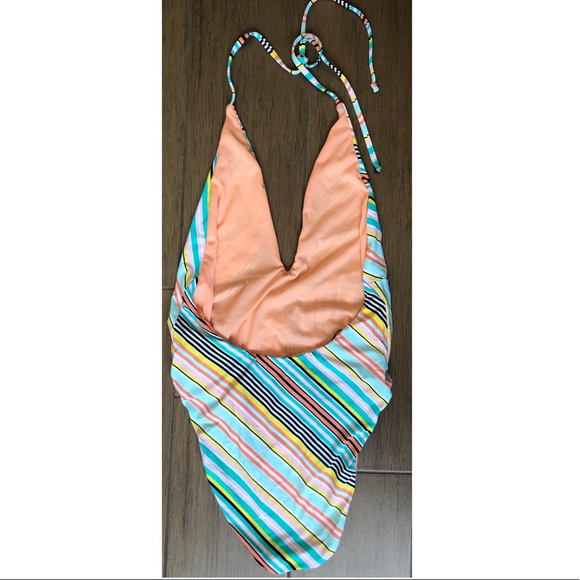 The Bikini Lab • plunge neck one piece • sz L - Picture 2 of 3